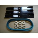 Deck Kit Bearings Blades Belt John Deere 50" mower 300 316 317 318 322 332 330